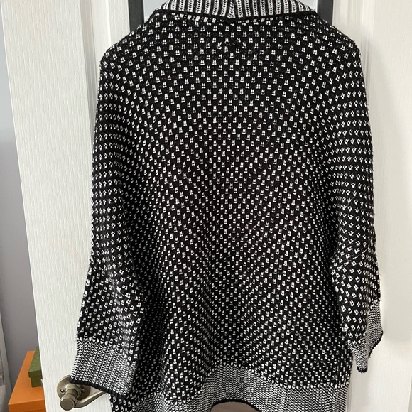 black and white cardigan no brand - Picture 4 of 4